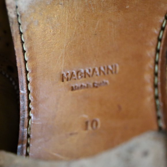 Magnanni 10-M Cognac Oxford Dress Shoes - Picture 9 of 10